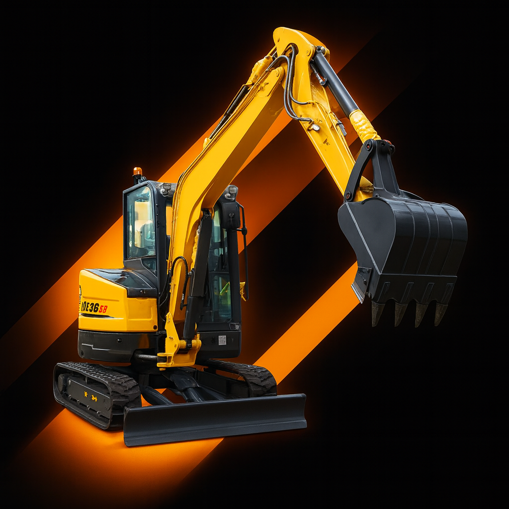 Мини-экскаватор Shantui SE36SR — вид сбоку